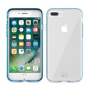 ILUV AI7VYNEBL VYNEER - LIGHTWEIGHT TRANSPARENT PC CASE  WITH PROTECTIVE TPU TRIM FOR IPHONE 7, BLUE
