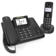 دورو (Comfort 4005) تليفون جزئين سلكى ولاسلكى مع خاصية الرد الالى, ذو لون اسود