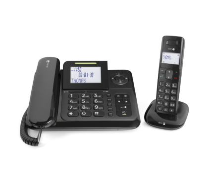 Doro Comfort 4005 Corded/Cordless COMBO PHONE WITH ANSWER MACHINE BLACK