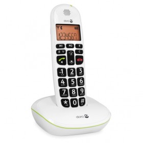دورو (PE100WWHT) تليفون لاسلكى مع خاصية تكبير الصوت, ذو لون أبيض