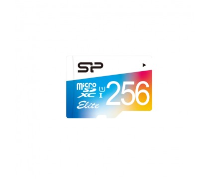 سيليكون باور (SP256GBSTXBU1V20SP) كارت ميمورى مايكرو إس دى الفئة 10 و ذو مساحة 256 جيجابايت ومزود بأدابتر