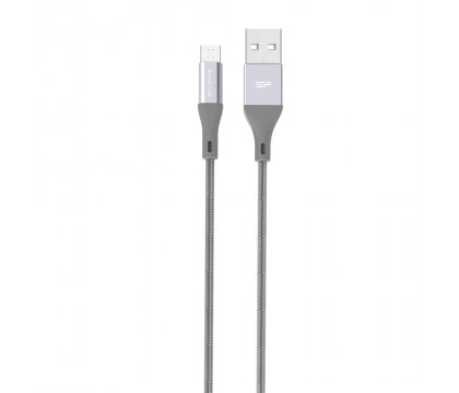 Silicon Power SP1M0ASYLK30AB1G Cable Micro USB Nylon 1m, Gray 