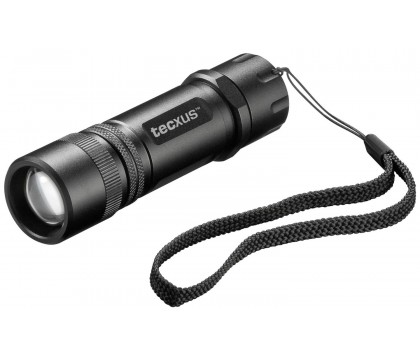 Tecxus 20123 Rebellight X130 LED Flashlight with Adjustable Focus, Black