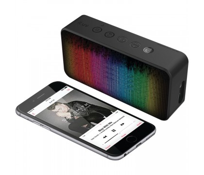 iLuv AM6PARTYBK Aud Mini 6 Party Dynamic color LED portable wireless Bluetooth® speaker and hands-free speakerphone