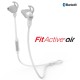iLuv FITACTAIRWT FitActive Air Wireless Secure-Fit Sweat-Proof Bluetooth® Sports Earphones with Mic and Remote