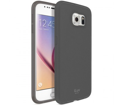 iLuv SS6GELABK Gelato Soft flexible lightweight TPU protective case with semi transparent back for GALAXY S6