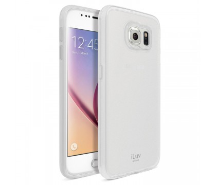 iLuv SS6GELAWH Gelato Soft flexible lightweight TPU protective case with semi transparent back for GALAXY S6