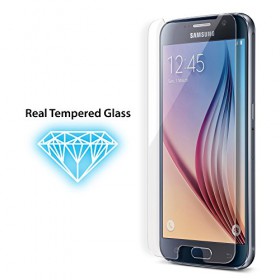 iLuv SS6TEMF Tempered Glass Screen Protector features real tempered glass and will not scratch shatter or smudge for Galaxy S6