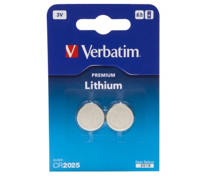 Verbatim 49935 CR2025 3V Lithuim Battery (2 pack) 