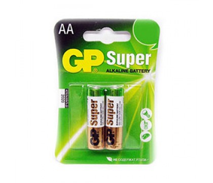 GP 15A Super Alkaline Batteries (AA) - 2 Pack