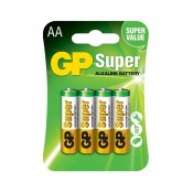 GP 15A Super AlKaline Batteries (AA) - 4 Pack