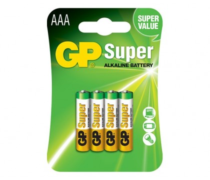 GP 24A  Super AlKaline Batteries (AAA) - 4 Pack