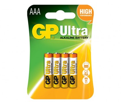 GP 24AU  Ultra Alkaline Battteries (AAA) - 4 Pack