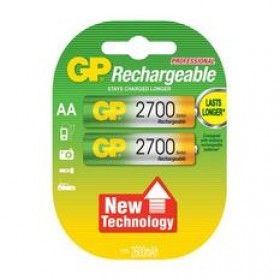 GP 270AAHC  1.2V/2700mAh AA Rechargable Ni-MH Batteries (2-Pack)