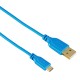 Hama 00135701 Flexi-Slim Micro USB Cable, gold-plated, twist-proof,0.75 m , blue