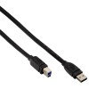 هاما (00054501) كابل مناسب لتوصيل أجهزة الكمبيوتر أو اللابتوب (USB 3.0 Type A) بالأجهزة ذات طرف USB3.0 Type B مزود بطبقة حماية ذو طول 1.8 متر - أسود