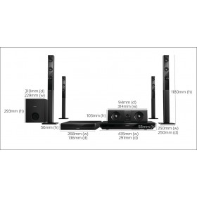 Philips HTB5580/40  5.1 3D Blu-ray Home theater, Crystal Clear Sound Wireless rear speakers Built-in WiFi, Bluetooth & NFC 1000W