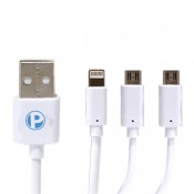 باشن فور (PASS1015) كابل ذو طرف يو إس بي إلى طرف ميكرو يو إس بى + لايتنينج