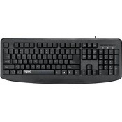 رابو (NK2500) لوحة مفاتيح مزودة بسلك تدعم الكتابة باللغة العربية ذات لون أسود