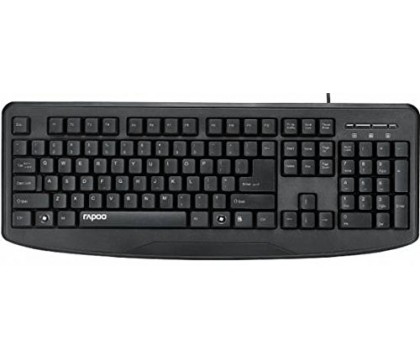 RAPOO NK2500 USB Wired Keyboard, Arabic, (Black)