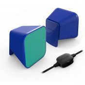 سبيد لينك (SL-810002-BETE) سماعات للكمبيوتر و الوسائط المتعددة عدد 2 سماعة بقدرة 6 وات فعلى ذات لون أزرق-فيروزى