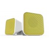 سبيد لينك (SL-810002-WEYW) سماعات للكمبيوتر و الوسائط المتعددة عدد 2 سماعة بقدرة 6 وات فعلى ذات لون أبيض-أصفر