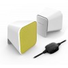 سبيد لينك (SL-810002-WEYW) سماعات للكمبيوتر و الوسائط المتعددة عدد 2 سماعة بقدرة 6 وات فعلى ذات لون أبيض-أصفر