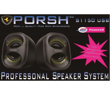 Porsh S 1150 USB USB POWERD, Work with Laptop and PC, Elegant design, RMS 6W