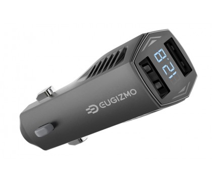 EUGIZMO Duo+ 4.8A Dual USB Car Charger with Smart IC (Integrated Circuit) with LED to display the outpot power