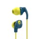 Skullcandy S2CDJY-358 Method In-Ear Sport Earbuds with Mic, Teal/Yellow