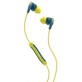 سكال كاندى (S2CDJY-358) سماعات أذن ستيريو داخل الأذن مزودة بمايكروفون ذات لون أصفر/أزرق