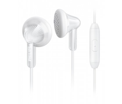 Philips SHE3015WT/00 In-Ear Headphones with Mic (Flexi Grip, Answer Button) - White