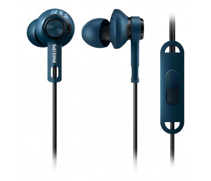 Philips SHQ2405BL/00 ActionFit Sports headphones with mic Best for indoor use, Sweat/ water proof, In Ear, Blue