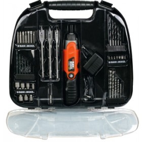 Black and Decker A7145-GB Cordless Screwdriver with 44 Pieces Accessories