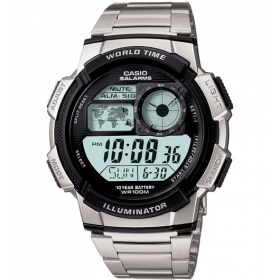 كاسيو (AE-1000WD-1AVDF+K) ساعة يد رجالى رياضية رقمية مقاومة للماء ذات لون فضى