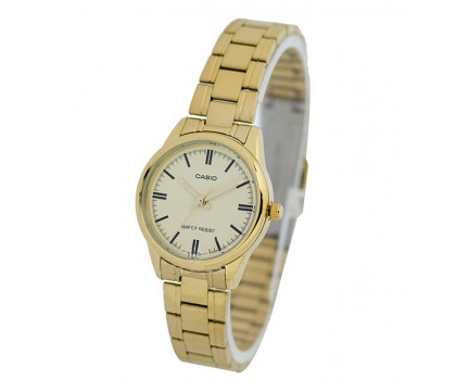 Casio LTP-V005G-9A+K Women GOLD Stainless Steel Analog Watch