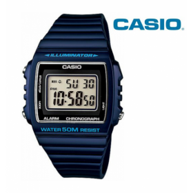 كاسيو (W-215H-2+K) ساعة يد رياضية مقاومة للماء ذو لون أزرق