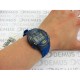 كاسيو (W-734-2A+K) ساعة يد رجالى  رياضية رقمية مقاومة للماء ذو لون أزرق