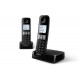 Philips D2302B/90 Cordless phone 1.8 inch display/ white backlight Handset speakerphone 2 handsets