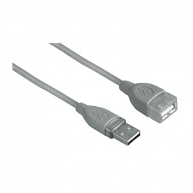 Hama 00045027 USB 2.0 Extension Cable, shielded, grey, 1.80 m