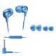 Philips Headphones with mic 8.6mm drivers/closed-back In-ear, Light Blue