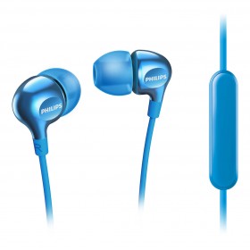 Philips Headphones with mic 8.6mm drivers/closed-back In-ear, Light Blue