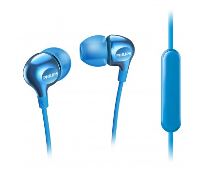 Philips Headphones with mic 8.6mm drivers/closed-back In-ear, Light Blue