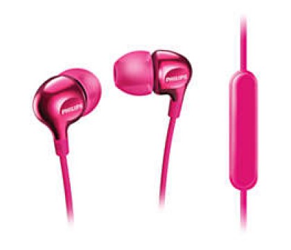 Philips Headphones with mic 8.6mm drivers/closed-back In-ear, Pink