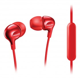 Philips Headphones with mic 8.6mm drivers/closed-back In-ear, Red