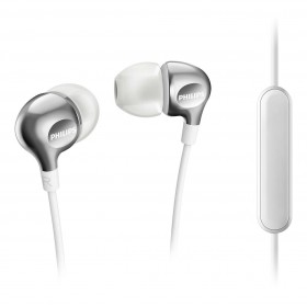 Philips Headphones with mic 8.6mm drivers/closed-back In-ear, White