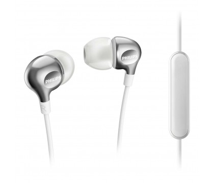 Philips Headphones with mic 8.6mm drivers/closed-back In-ear, White