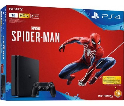SONY CUH-2116B PS4 SLIM 1TB + SPIDERMAN GAME + EXTRA DS