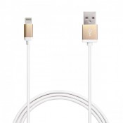 Puro P-CAPLTMETAL 2.1A lightning  power and data cable, Gold , 1.2m
