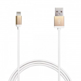 Puro P-CAPLTMETAL 2.1A lightning  power and data cable, Gold , 1.2m